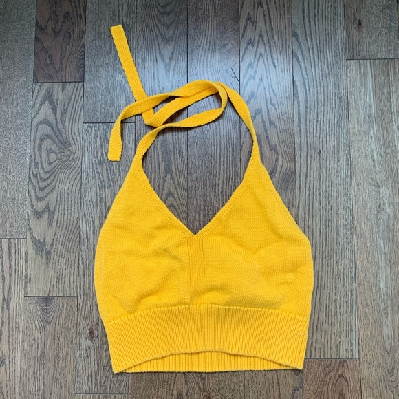 Divided Tops - Cropped knit halter top